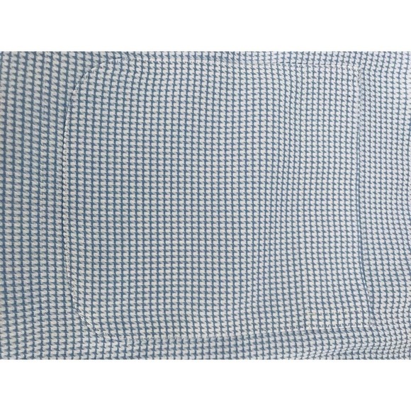 John W Nordstrom | Mens Size 17 - 33 Blue Button Up Collar Shirt Check Cuff - Picture 6 of 12